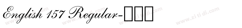 English 157 Regular字体转换